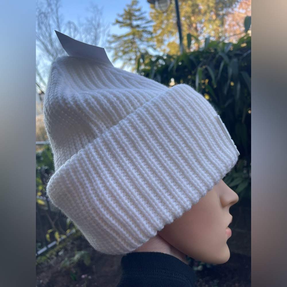 Coach Cream Ribbed Knit Beanie - Picture 6 of 17